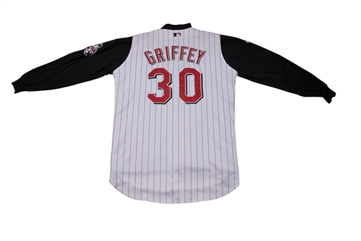 2003 Ken Griffey, Jr. Game Used Cincinnati Reds Home Jersey Vest Photo Matched To 5/24/03 For 2 Home Runs (Resolution Photomatching)